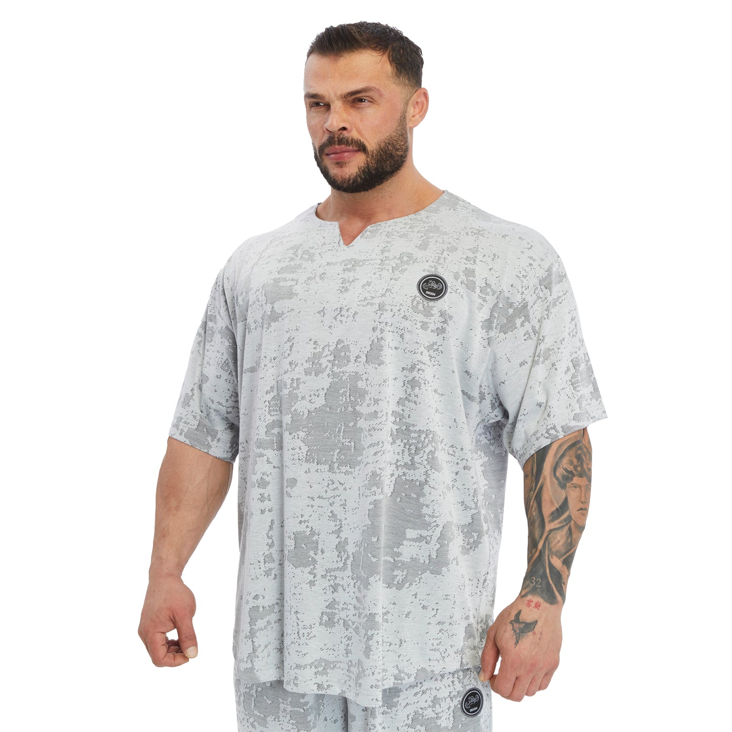 Oversize Teknik Kamulfaj Rag Top T-shirt Stilya 3368