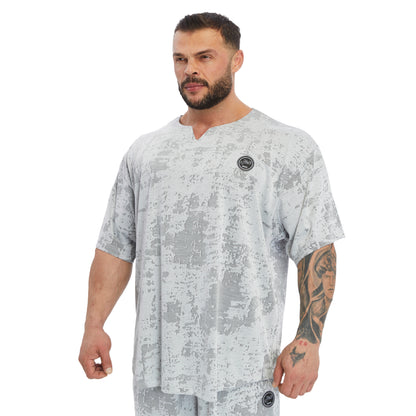 Oversize Teknik Kamulfaj Rag Top T-shirt Stilya 3368